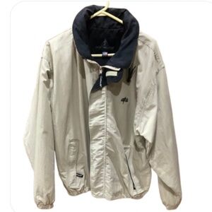 Sportscaster Club Collection Tan Zippered Jacket  Sz L